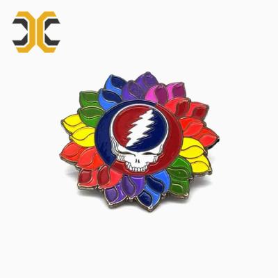 China Custom Zinc Alloy Soft Enamel Grateful Dead Lapel Pins From Europe for sale