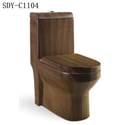 China SDAYI Middle East Style One Piece Wooden Bathroom Toilet Seat Set P Marble Ceramic Trap for sale