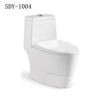 China Double-Flow Ceramic Siphonic Bathroom Toilet Price WC One Piece Toilet Bowl for sale