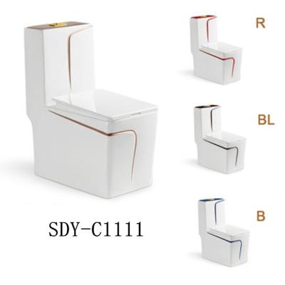 China Toilet Bowl Sanitary Color WC Bathroom Double-Flow Ware Floor Ceramic Toilet for sale