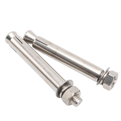 China Construction Industry 304 Stainless Steel Sleeve Anchors Expansion Anchor Bolts With Nuts And Hex Washers for sale