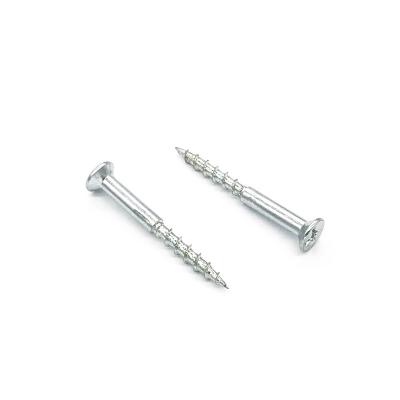 China Fractional Pan Carbon Steel Zinc Plated Flat Milled Thread Chipboard Screws Wood Screws for sale