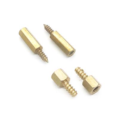 China High Quality Customized Brass Sizes All Brass Round Hex Threaded Spacer Standoff for sale