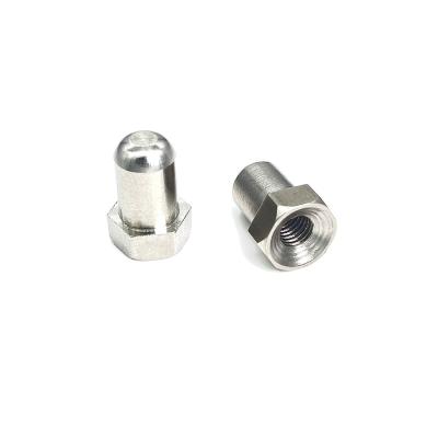 China Special Heavy Industry 304 Stainless Steel Cover Hex Nuts Long Round Head Hex Nuts for sale