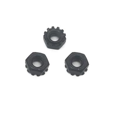 China Heavy Industry Black Zinc Carbon Steel K Nuts Hex Serrated Nuts for sale