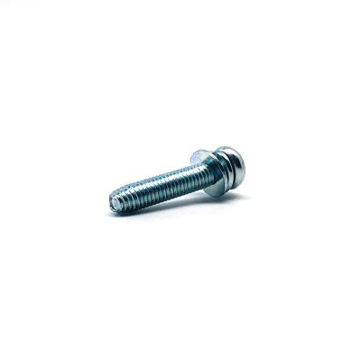 China Pan Guaranteed spring washer and flat pan combination sems head round screws for sale