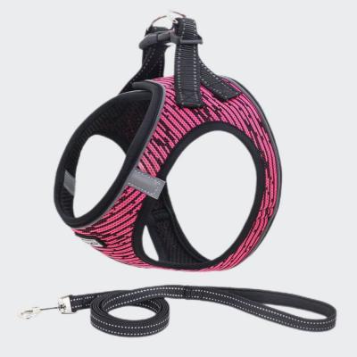 China Custom Mesh Vest Harness Reflective Soft Breathable Dog Harness 4 Colors Padded Harnesses For Extra Small Cats Puppies for sale