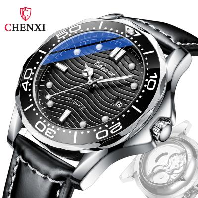 China Real Leather Male Fashion Water Resistant Mechanical Wristwatch For Boys Luxury Tourbillon Watch Man Watches CHENXI for sale