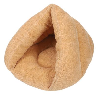 China Custom Advanced Designer Breathable Calming Washable Memory Foam Plush Cat Cave Burrow House Pet Bed for sale