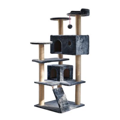 China Sustainable Home Style Natural Hot Selling Amazon Pet Sisal Lining Mail Cat Tree for sale