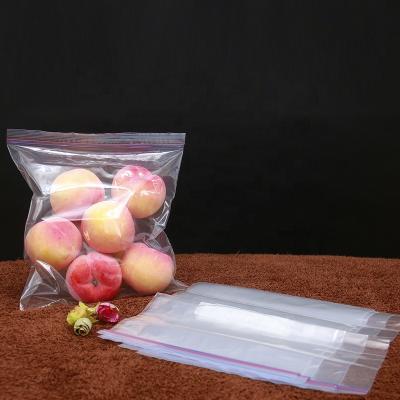 China Moisture Proof Handle Seal Ziplock Bags Resealable Clear Plastic Food Bags Cool Storage Polythene Keeping Pouches for sale