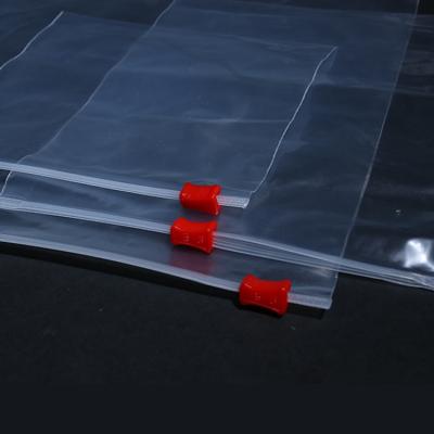 China Recyclable Plastic Zipper Bag Clear PE Pouch With Zipper Closure Slider Wholesale Bag for sale