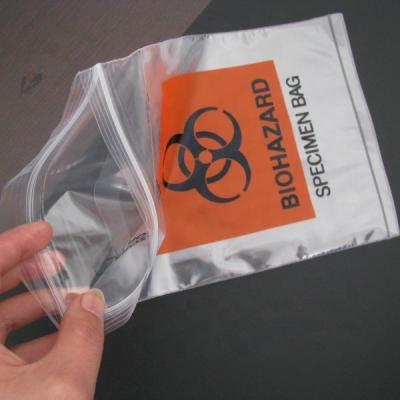 China Medical Biohazard Bags Resealable Ziplock Medical Pathology Risk Specimen Bags Moisture Proof Customized Bio Bag for sale