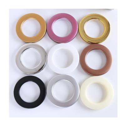 China Production Modern Wholesale Black Plastic Curtain Rings 70mm Wear Resistant And Durable Round Curtain Ring Grommet for sale