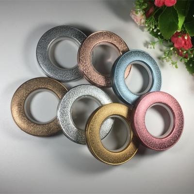 China Modern Wholesale Curtain Rod Accessories Plastic ABS PP Eyelets Curtain Strip Ring for sale