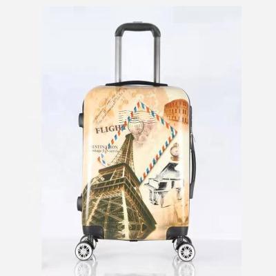 China Travel Vintage Bottom Suitcase Sets Trunk Luggage Trolley Case Bag Retro Rolling Luggage For Girls for sale