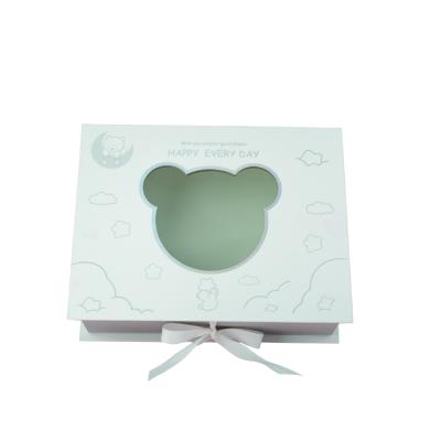 China Handmade Custom Logo Baby White Box Gift Set Clothes Packaging for sale