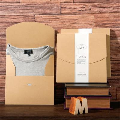 China Recyclable Foldable Kraft Paper Men Packing Custom T Shirt Box for sale