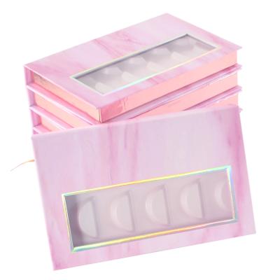 China Customized Handmade Clear Window Package Box Fake Sleek Eyelashes for sale