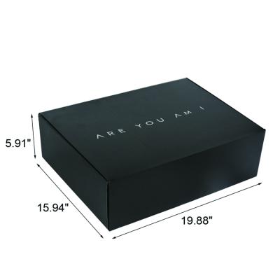 China Handmade Cardboard Gift Packaging Box Custom Black for sale