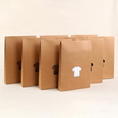 China Recycled Materials Kraft Foldable Paper Men Packing Custom T Shirt Box for sale