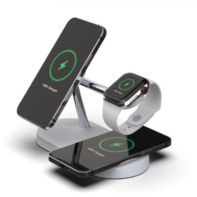 China Smart Watch Wireless Charger Dock 5 in 1 Multiple Device Quick Fast Charging Station Qi Wireless Charging Stand Compatible For iPhone 12 for sale