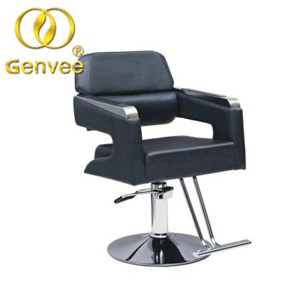 China Modern Hydraulic Hair Styling Salon Barber Chair Heavy Duty Beauty And Adjustable Professional Equipment With Foot Rest And Turned for sale