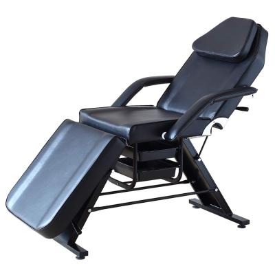 China Tattoo Adjustable Facial Head Stationary Adjustable Table Chair Professional Salon Style Beauty Massage Spa Bed for sale