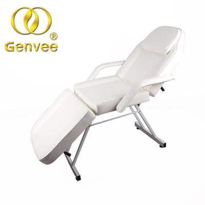 China Adjustable Head Massage Facial Bed Chair Adjustable Tattoo Table Professional For Salon Beauty for sale