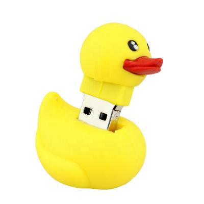 China USB Pendrive 2021 Christmas Festival Gifts Usb Instruments PVC Chinese Yellow Duck Shape for sale