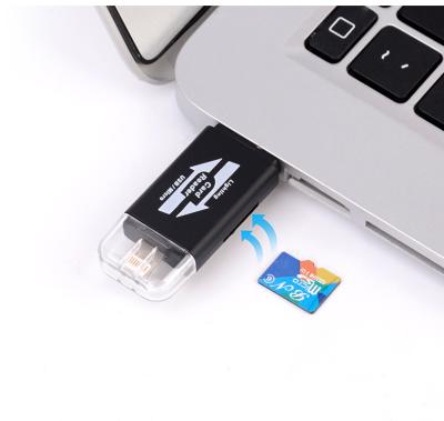 China Customized Plastic Usb 3 In 1 OTG Usb Flash Drive 8gb 16gb 32gb With TF Card Reader for sale