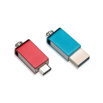 China Metal 2 in 1 dual-use OTG USB 3.0 mini metal drive otg flash type c 32GB 64GB 16GB 8GB 4GB 2GB pendrive for sale