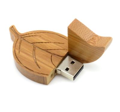 China eco-friendly wooden usb 1gb pendrive 4g 8 leaf shape 16 32 64 128 gb wooden usb 3.0 3.1 usb flash drive for sale