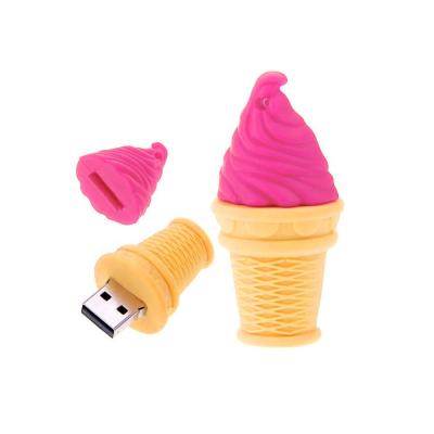 China PVC Mini Ice Cream Shape Design USB Memory PVC Cartoon USB Flash Drive for sale