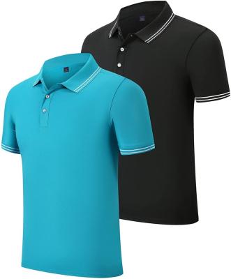 China Men's Polo Shirts Quick Dry Golf Polo Shirts Moisture Wicking Short 2 Pack Sheath Golf Tennis Sport T-Shirt for sale