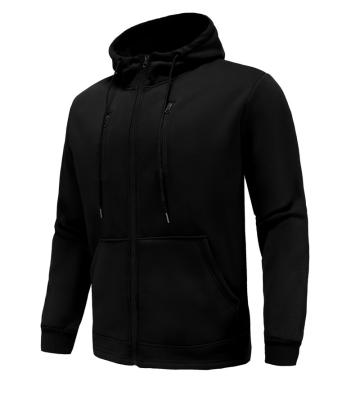 China Anti-wrinkle Men's Zipper Hoodies Winter Hooded Jackets Cotton Fleece Sweatshirt Workout Sport Sports Hoodies With Pockets for sale