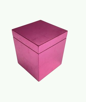 China Luxury Europe Patch Pink Foil With Shiny Square Jewelry Box Jewelry Box Custom for sale