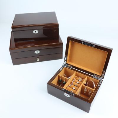 China Custom Size All From Europe In A Luxury Wooden Jewelry Box Packaging High Quality Necklace Earring Jewelry Box for sale