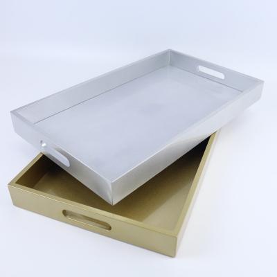 China Europe high gloss wood silver tray for sale