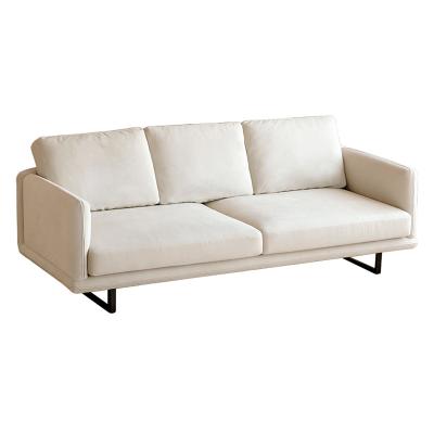 China EUROPEAN VK-2251 Beige Slim Minimalist Arm Sofa Modern Japanese Metal Leg Color Sofa For Youth for sale