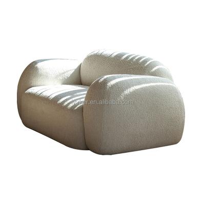 China VK-2243 Japanese floor sofa 2 seater lambswool fabric loveseat lodge sofa for sale