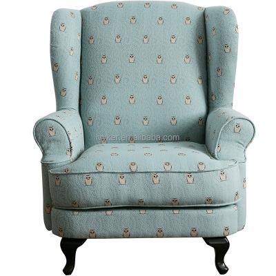 China VK-2207 Other Country Farmhouse Style Green Color Cloth Living Room Fabric Couch Sofa Chair Lovely for sale