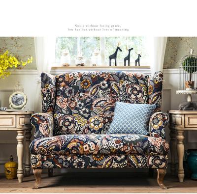 China Model VK2212 Reclining Loveseat Embroidery 2 Seat Sofa In Many Fabric Lounge Optional Wing Chair for sale