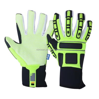 China Marine Oil Gas Safety Work Gloves Cut TPR Safety Work Glove Anti Silicone Knuckle Protection Hi-strength Heavy Duty Working Impact Resistant Marine Oil Gas Safety Work Gloves for sale