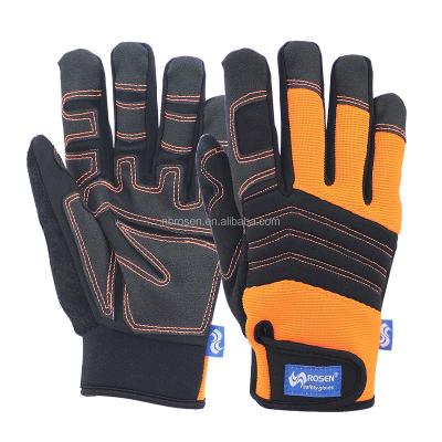 China New High Visibility Assembly And Pro Mechanical Work Microfiber Dexterity Tunnel Worker Exciting Reflective Soft Synthetic Leather Assembly Pro Mechanical Gloves for sale