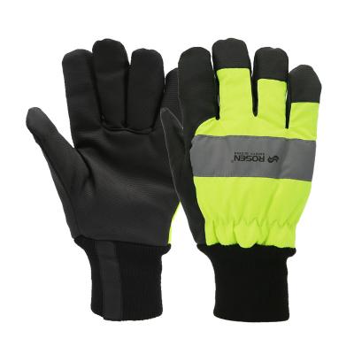 China Winter High Warm Anti-Impact Anti-Impact Visibility Dot Silicone Rubber Palm Industry Reflective Gloves For Mining Electrician Tunnel for sale