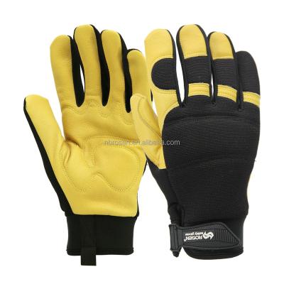 China Clute Cut Touchable Microfiber Wing Thumb Breathable Dexterity Yellow Anti-cut Synthetic Leather Universal Screen Grip Glove Touchable Gardening Glove for sale