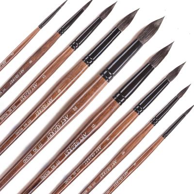 China Acrylic Watercolor Painting 1Piece Squirrel Hair Paint and Oil Professional Acrylic Artist Brushes with Wooden Handle for sale