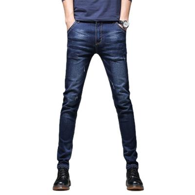 China European and American wholesale 2021 men's jeans breathable Korean casual pants washed micro elastic straight jeans for sale