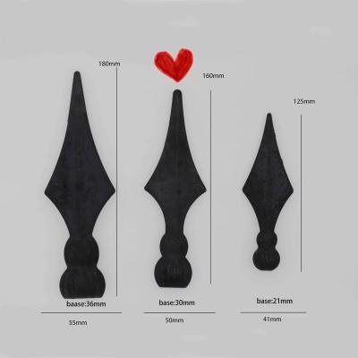 China Easily Assembled 70pcs JT-034base 30mm Wrought Iron Spear Heads Forged Crests and Line Heads for sale